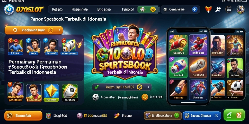 Tampilan utama gameplay di aplikasi Sportsbook 070SLOT dengan berbagai opsi taruhan.
