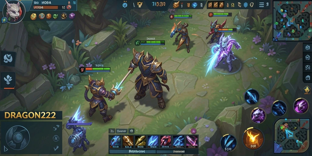 Gameplay seru DRAGON222 dalam pertarungan MOBA.