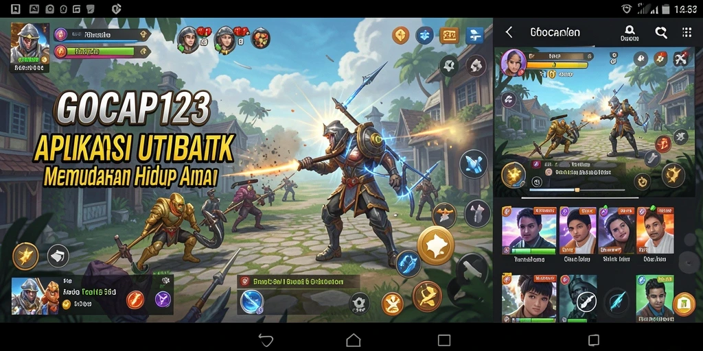 Screenshot GOCAP123 menunjukkan antarmuka pengguna yang bersih dan fungsional.