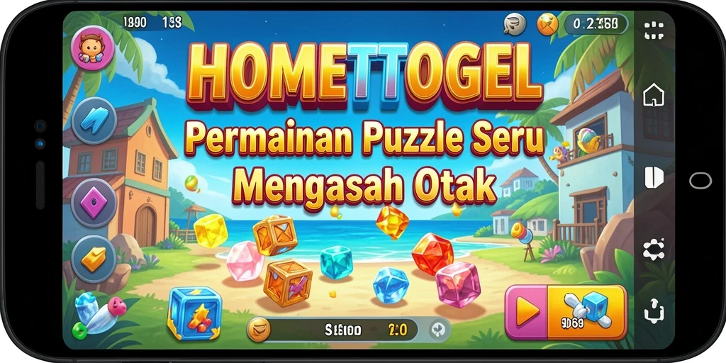 Tampilan gameplay HOMETOGEL yang penuh tantangan puzzle.
