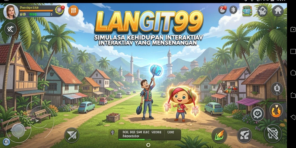 Tampilan gameplay LANGIT99 yang menampilkan interaksi karakter dan lingkungan.