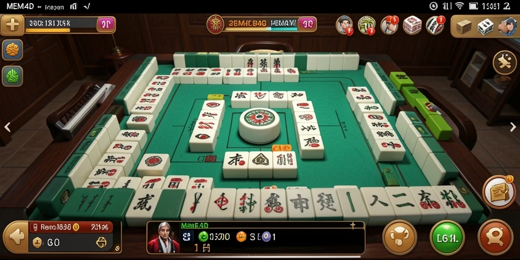 Screenshot dari gameplay Mahjong yang seru dan menantang.