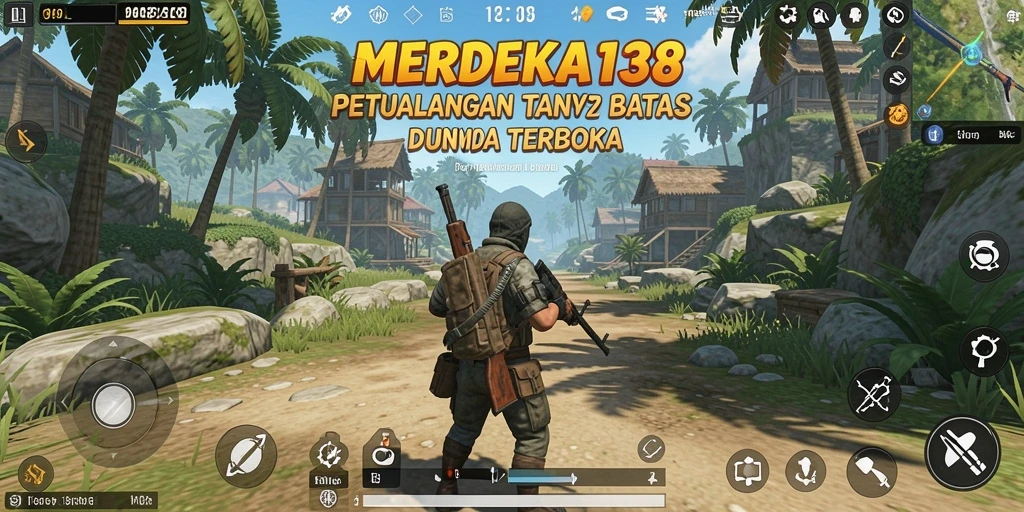 Screenshot gameplay <strong>MERDEKA138</strong> menampilkan petualangan seru di dunia terbuka.