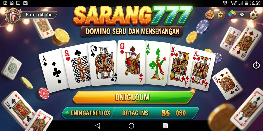 Tampilan menarik dari gameplay SARANG777 yang penuh aksi Domino.
