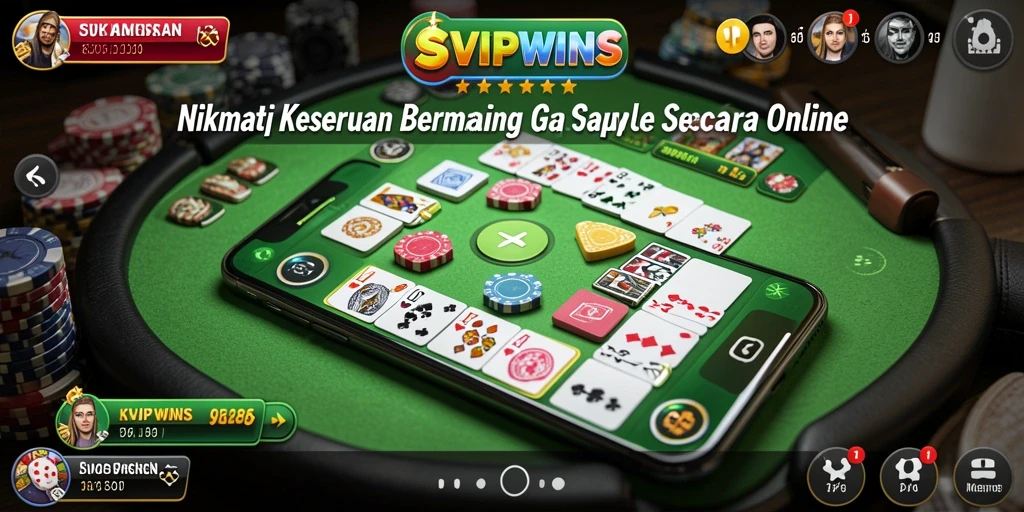 Tampilan gameplay Gaple yang menarik di SVIPWINS.